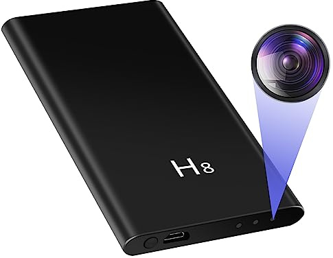 Cámara Espía HD 1080P, Mini Camara Oculta Camaras Espias 20 Horas de Grabación Portátil Cámara Vigilancia para Coche, 5000mAh Power Bank Micro Videocamara con Visión Nocturna Detección De Movimiento
