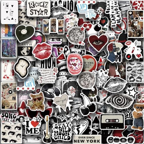 CAREOR 100Pcs Aesthetic Downtown Girls Stickers Pack Cool Trendy Y2K Stickers for Teens Office Worker Gifts Laptop Bottles Guitar Luggage Skateboard