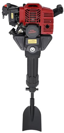 CLEADONG 52 CC bensin trädgrävningsmaskin, 2-takts bensinmotor grävfräs, 1 900 W 3-i-1 trädgårdsträd grävmaskin med spade, spets finnar och platt spetshacka, trädgrävare för trädgårdar, bondgårdar