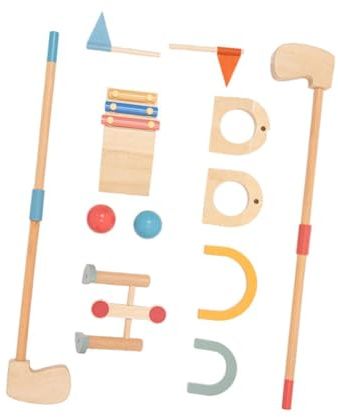 KIXZSAZ Set da golf per bambini, coinvolgente set di divertimento all'aperto, sviluppo delle abilità, giocattoli per interni ed esterni, esperienza carina ed