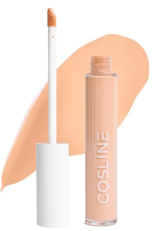 COSLINE Concealer flüssig 919, Faltenfreie Abdeckung, Ebenmäßiges natürliches Finish, Deckt Augenringe und Rötungen ab