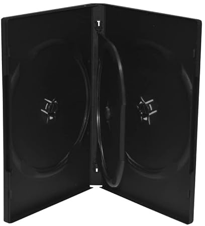 50 pezzi DVD CD guscio 3 Fach tocco di DVD Box – Nero