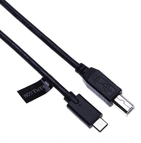 USB C auf USB B Drucker Kabel (Thunderbolt 3) Kompatiblel mit Brother Canon Dell Fujitsu IOGEAR Zebra zu Mac Book Google Chromebook Pixel Yoga 900 Dell XPS ASUS Zenbook Typ-C, Type C, USB-C 3m