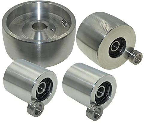 (AL5-24) Set levigatrice a cinghia fresata CNC per affilacoltelli 130 mm azionamento 24 mm codolo 75 mm traccia 50 mm idler