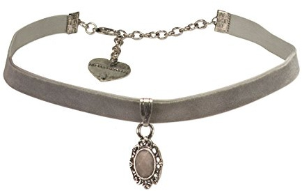 Alpenflüstern Trachten-Samt-Kropfband Trachten-Stein - nostalgische Trachtenkette enganliegend, Kropfkette elastisch, Damen-Trachtenschmuck, Samtkropfband schmal in traditionellen Farben DHK196