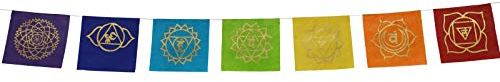 Freak Scene Drapeau de prière - Sept Chakras - coloré - ca. 10,5 x 10,5 cm