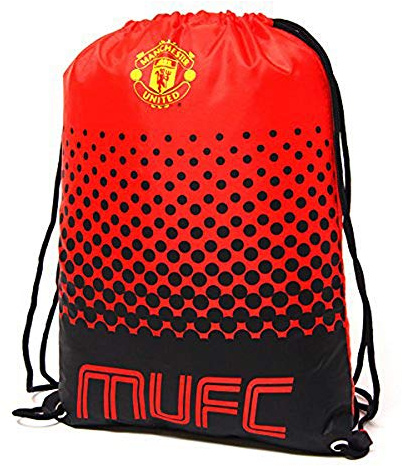 Manchester United MUFC Children's Unisex Drawstring Bag, Red