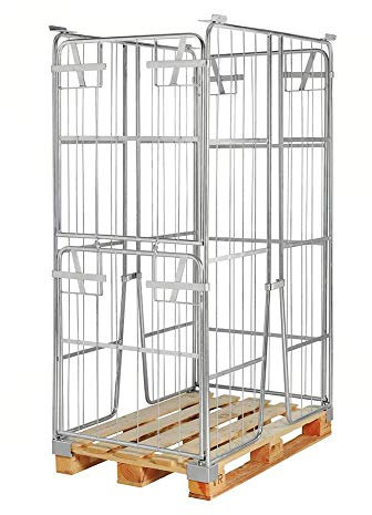 Palettenaufsatz Gitterbox 1.200 x 800 x 1.800 mm - verzinkt