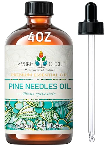 EVOKE OCCU Pine Needle Essential Oil 118ml, Pure Pine Needle Oil for Home Diffuser Fragrance DIY Candle Soap Making- 4 FL Oz