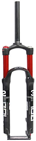 KANGXYSQ 26 „/27.5 Downhill Federgabel Aluminiumlegierung Scheibenbremse Dämpfungseinstellung Schlauch 1-1/8“ Travel 100mm Shock Gabel (Color : Rosso, Size : 29inch)
