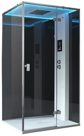 AWT AQART WATER TECHNOLOGY Dampfdusche LD207F15 schwarz/120x90/rechts