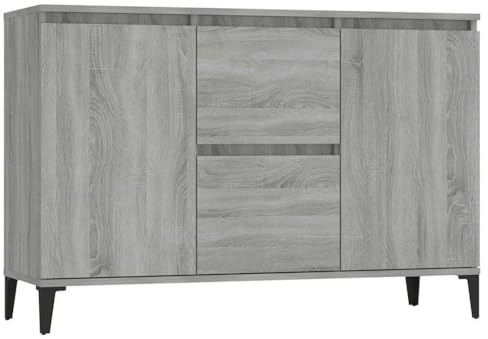 vidaXL Sideboard Kommode Anrichte Schrank Beistellschrank Mehrzweckschrank Standschrank Wohnzimmer Flur Grau Sonoma 102x35x70cm Holzwerkstoff