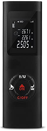 Karlak Télémètre numérique intelligent de 40 m - Mini mètre de distance - Chargement USB - Appareil de mesure de l'espace électronique pour les distances de volume de zone