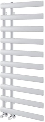 Go Bathrooms Denver White Towel Radiator 1140 x 500 Heated Towel Rail Vertical Designer Bathroom Radiator Heated Ladder Rail Central Heating