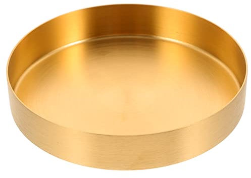 Cabilock Plateau à Bijoux Acier Inoxydable Porte-clés Et Rangement Pour Ornements Assiette De Service Décorative Pour Boucles Oreilles Et Bagues