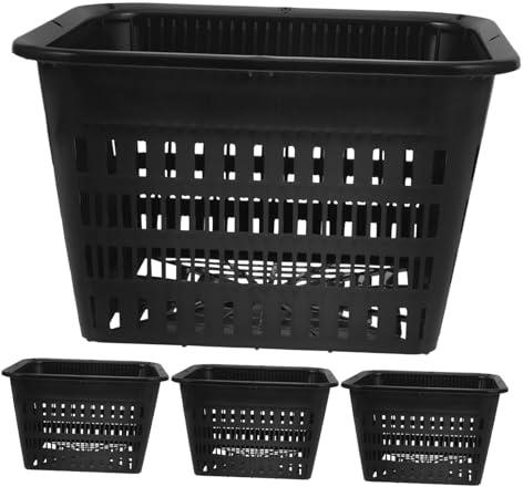 Parliky 4pezzi Cestini Per Coltivazione Plastica Piccoli Vasi Rete Traspiranti e Resistente All Usura Per Piante Senza Terra Per Giardinaggio Su Balcone e Serra