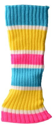 Whakano Lange Beinwärmer Damen 40cm,Gestrickte Stulpen,Beinwärmer Winter Stulpen für Damen,Leg Warmers für Motto Party Fasching Karneval Halloween Party-Kostüme Cosplay,Einheitsgröße,Bunt