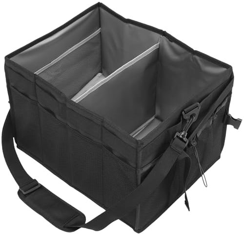MAGICLULU Aufbewahrungsbox Mit Großem Fassungsvermögen Organizer Für Auto-Kofferraum Camping Und Picknick Mit Tragegurt Für Lebensmittel Und Grillzubehör