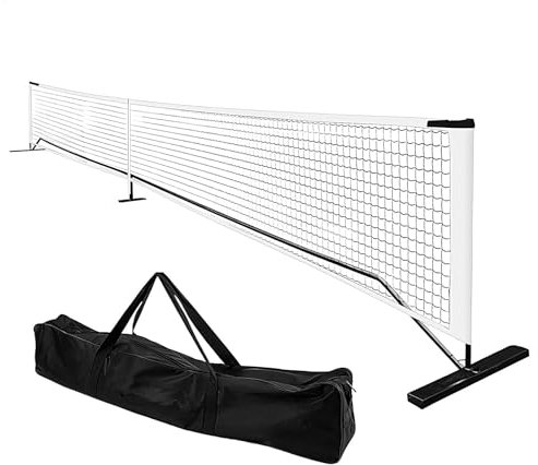 Tennisnetz für den Außenbereich, verstellbares Tennisnetz, Outdoor-Sportnetz, tragbares Tennisnetz, abnehmbares Tennisnetz, 9,5 kg, Tennisnetz mit Tragetasche, 6,7 m für Tennis, Badminton