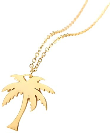 Collier for femme, collier palmier for femme, collier en argent sterling 925, collier de plage, palmier tropical, cocotier, pendentif palmier, vocation de plage hawaïenne, colliers palmiers for femmes