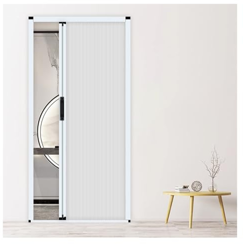 falttür falttüren Falttüren Innen Weiß 200 Cm, Wabendesign, Rauchabzug - Faltbare Trennwand In Sondergröße, Ohne Bohren - Unsichtbare Falttüren Für Die Küche(82x200cm)