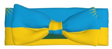 SSIULUS Haarband mit Schleife, Motiv: Flagge Ruandas, weiches Polyester, mit niedlichem Schleifen-Design, dehnbar und bequem