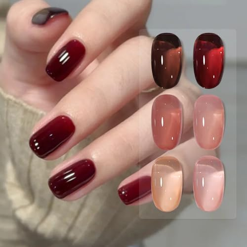 Born Pretty UV Nagellack Jelly Wild Rose Rot - Gel Nagellack UV Lack Maniküre und Nagelkunst DIY zu Hause