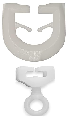 Raum² 100 T-Gleiter - inkl. 10 Feststeller, Stopper - Startset für T-Schienen, Wohnmobil, Gardinenröllchen, Zubehör - 110, 210 Stück (110 Stück)