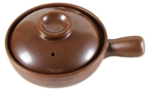Healifty Cazuela De Cerámica Resistente Altas Temperaturas Con Tapa Olla Para Cocinar Arroz y Fideos Para Uso Doméstico Calentamiento Uniforme y Ahorro De Gas Con Asa Lateral Segura y Fácil