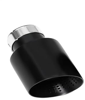 Endrohre Auspuffblenden 1 Stück Universal Mattschwarz Edelstahl Auto Schalldämpfer Spitze Rohr Auspuffspitze Für VW Für GTI MK7 Für Golf 7 Auspuffdüse Schwanzhals(ID63MMOD89MM)