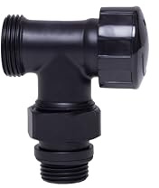sanicomfort Thermostatventil Unterteil 1/2 Zoll Design Eck schwarz RAL 9005, M30 x 1,5 Anschluss