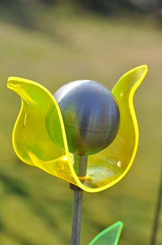 Gartenstecker Stele Sonnenfänger Blume Fantasia Edelstahl