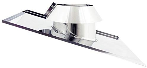 Faldale inclinato inox 6 decimi AISI 304 per canna fumaria (80mm)