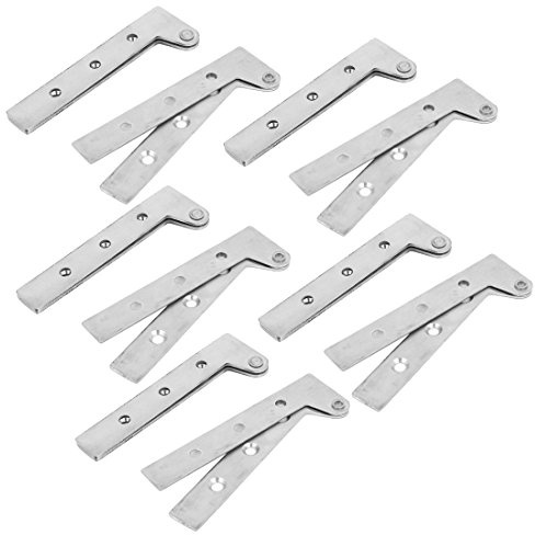 Aexit Cabinet Window Clothes Hangers Door 100mm Length Stainless Steel Fitting Part Hinge Children's Clothes Hangers 10 Pcs