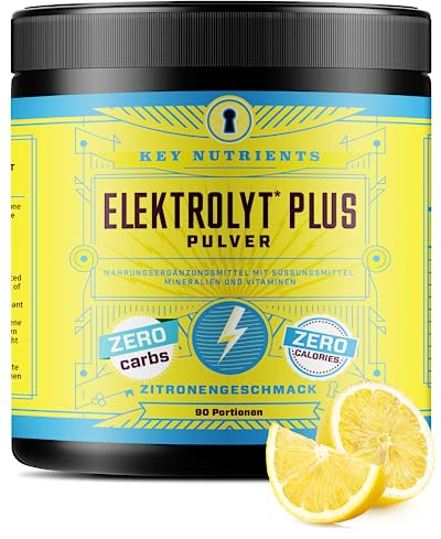 Key Nutrients Electrolytes Powder - Multivitamin & Minerals Electrolytes Powder - 90 Servings of Refreshing Lemonade - Hydration Powder - Supercharged Rehydration Sachets with 16 Vitamins & Minerals