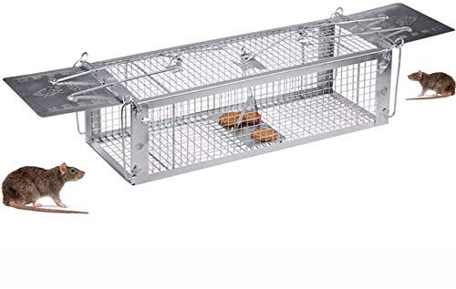 WZCXYX Mausefalle 2-Loch-Mausefalle Schwere Maus Hamster Käfig Kontrolle Köder Nagetier Abweisende Mausefalle