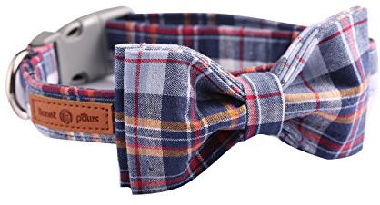 lionet paws Weich Baumwolle Fliege Hundehalsband mit Plastikschnalle Einstellbare Halsbänder für Kleine Hunde, Hals 25-40cm