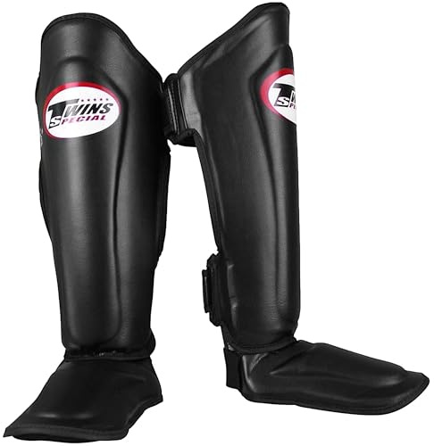 Twins SGS10 Protège-tibias double rembourré pour Muay Thai Kickboxing K1 MMA Taille M