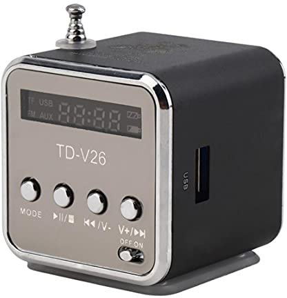 Altoparlante Bluetooth Portatile con Audio Stereo, Bluetooth, Bassup, Accoppiamento Stereo Wireless, Altoparlante, Radio USB/TF/FM (Black)