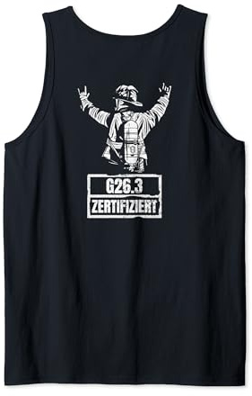 Feuerwehr G26.3 Zertifiziert Rückseite Feuerwehr Atemschutz Tank Top