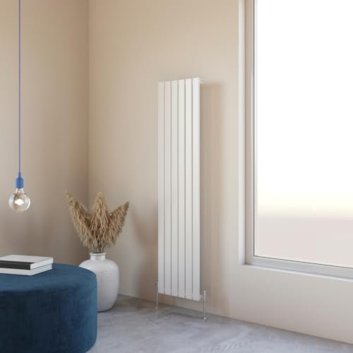 Flat Panel Radiator 1600x408mm Vertical Design Single Tall Upright White Central Heating Rad UK
