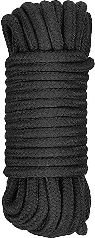10 Metres Soft Cotton Rope, Thick Cotton Cord, All Purpose Soft Rope for DIY Craft Projects Hanging Bundling, Black