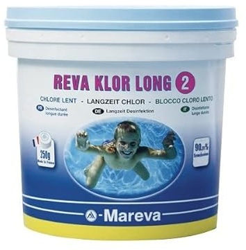 Disinfettante per piscine Reva-Klor long 2 MAREVA - 5 kg in ciottoli da 250 g - 100189U