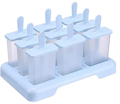 Moule à glace sur bâtonnet, bacs à glaçons réutilisables 9 pièces - Moules individuels à bâtonnets de glace - Passe au lave-vaisselle - Fabricant de glace fait maison à faire soi-même