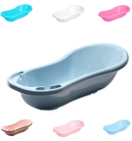 Lorelli Baby Badewanne 100 cm mit Ablagefächern, anatomische Form, Kunststoff dunkelblau