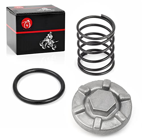 Oil Drain Plug & Oring & Spring Compatible with YAMAHA Raptor 350 Warrior 350 Big Bear 350 400 Grizzly 400 450 600 Kodiak 400 450 Rhino 450 Wolverine 450 1990-2014 4HC-15351-00-00 90501-18576-00
