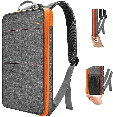 ZINZ Slim & Expandable Laptop Backpack Water Resistant Backpack Travel Backpack Compatible with MacBook Air/Pro/Neo 13-14 inch, XPS 13/14, Surface 13.5 and Most 13-14 Notebooks，G02OG01