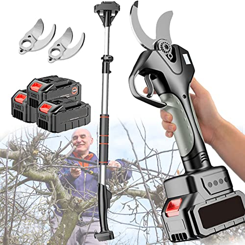 Akku-Gartenschere, Elektrisches Gartenscherenwerkzeug, Lcd-Display, Elektrische Gartenschere, Li-Ion-Schere, Akku-Gartenschere, 1–78 Mm Schnittdurchmesser Mit Wiederaufladbarem Akku,3batteries