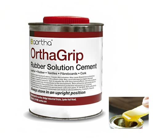 Aortha Adhesive for Rubber, Leather and Textiles - Ultimate Bond for Rubber - Professional Contact Adhesive | 5 Mins Tack Time | Amazing Fabric Glue used by Upholstery Pro and Clothes Designers