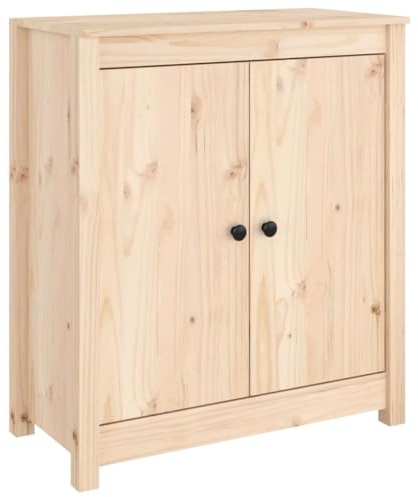 vidaXL Solid Wood Pine Sideboard Living Room Furniture Wooden Cupboard Side Storage Cabinet Highboard Home Organiser Console Cabinet